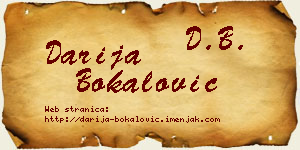 Darija Bokalović vizit kartica